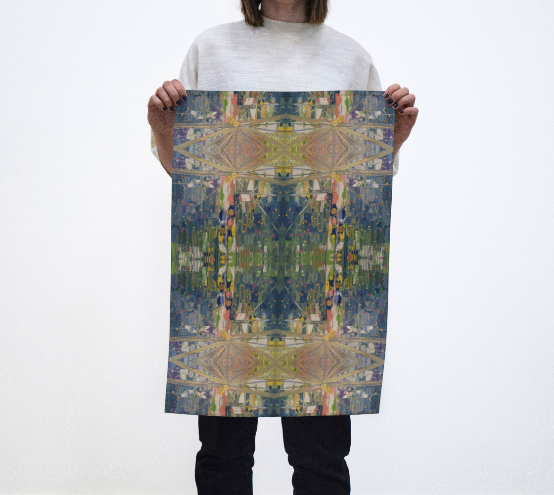 "Resurrection Day" Tea Towel (Blue, Green)