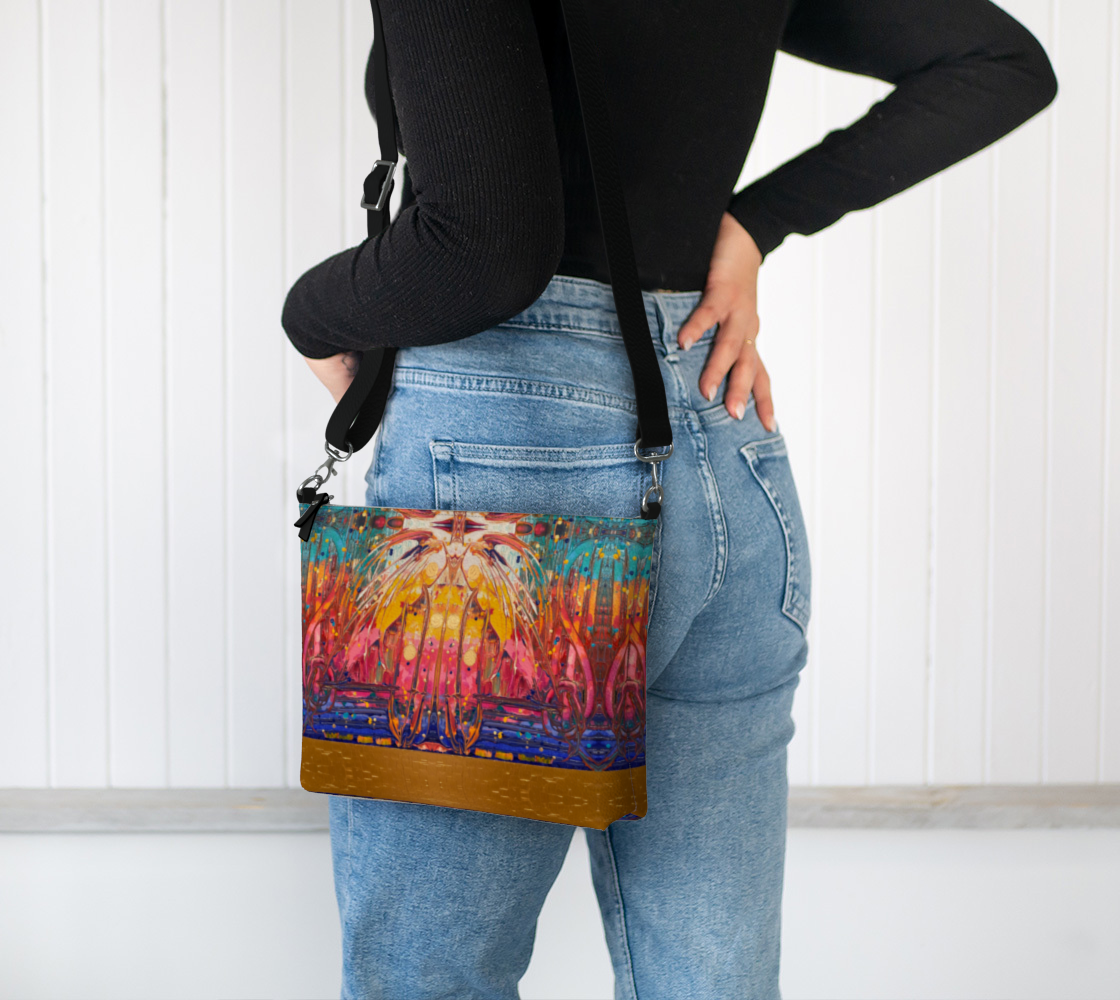 "Love Supreme" Vegan Leather Crossbody Purse (Multi)