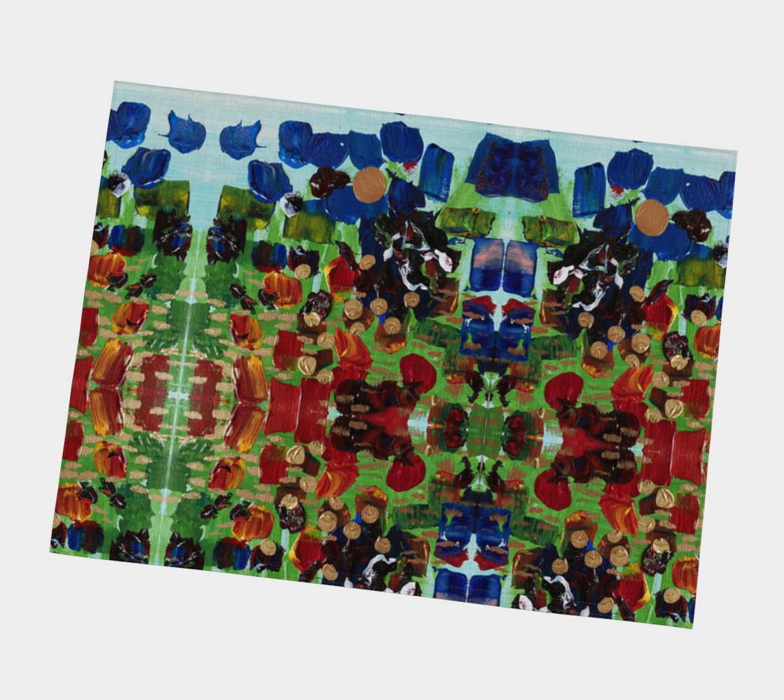 “Early Fall Garden”  Placemat (Green, Blue)