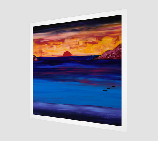 "Evening Harbour" Art Print