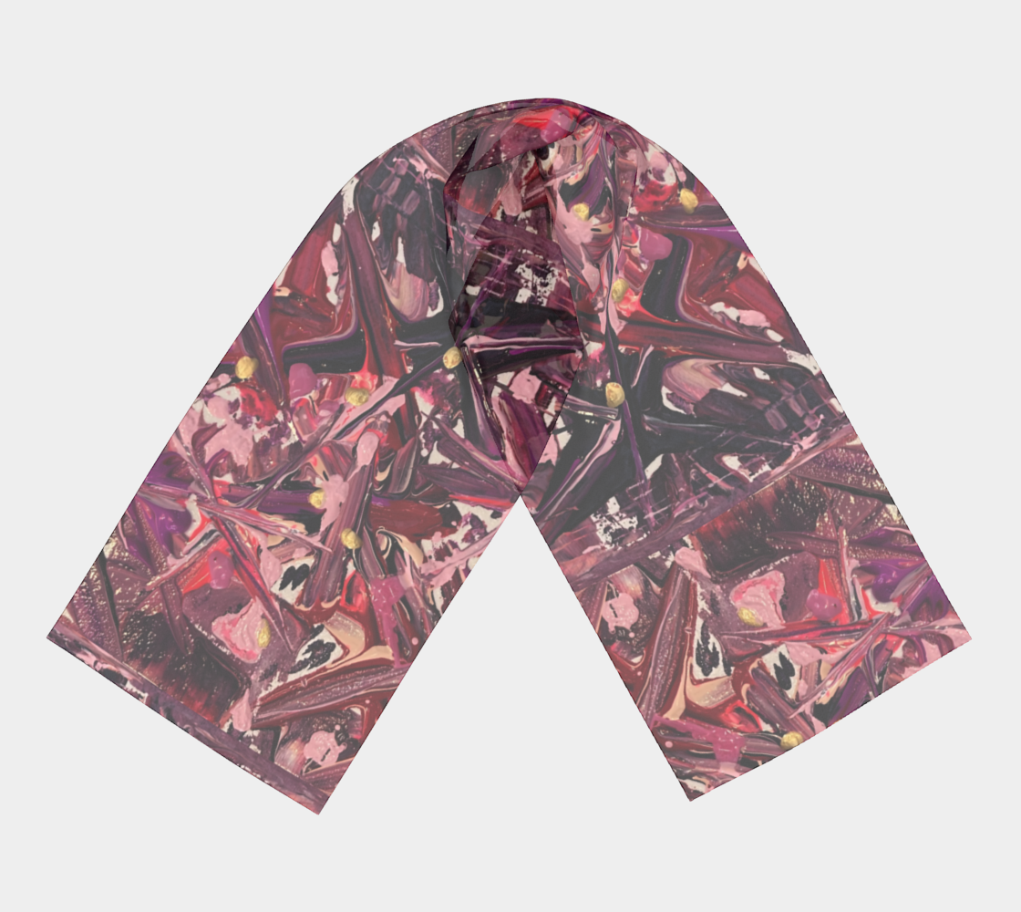 “Birth of a Nebula” Long Scarf (Pink, Purple)