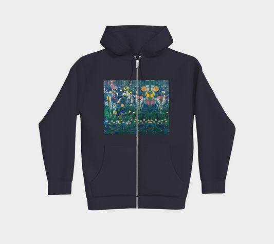 "Water Lillies" Premium Zipper Hoodie