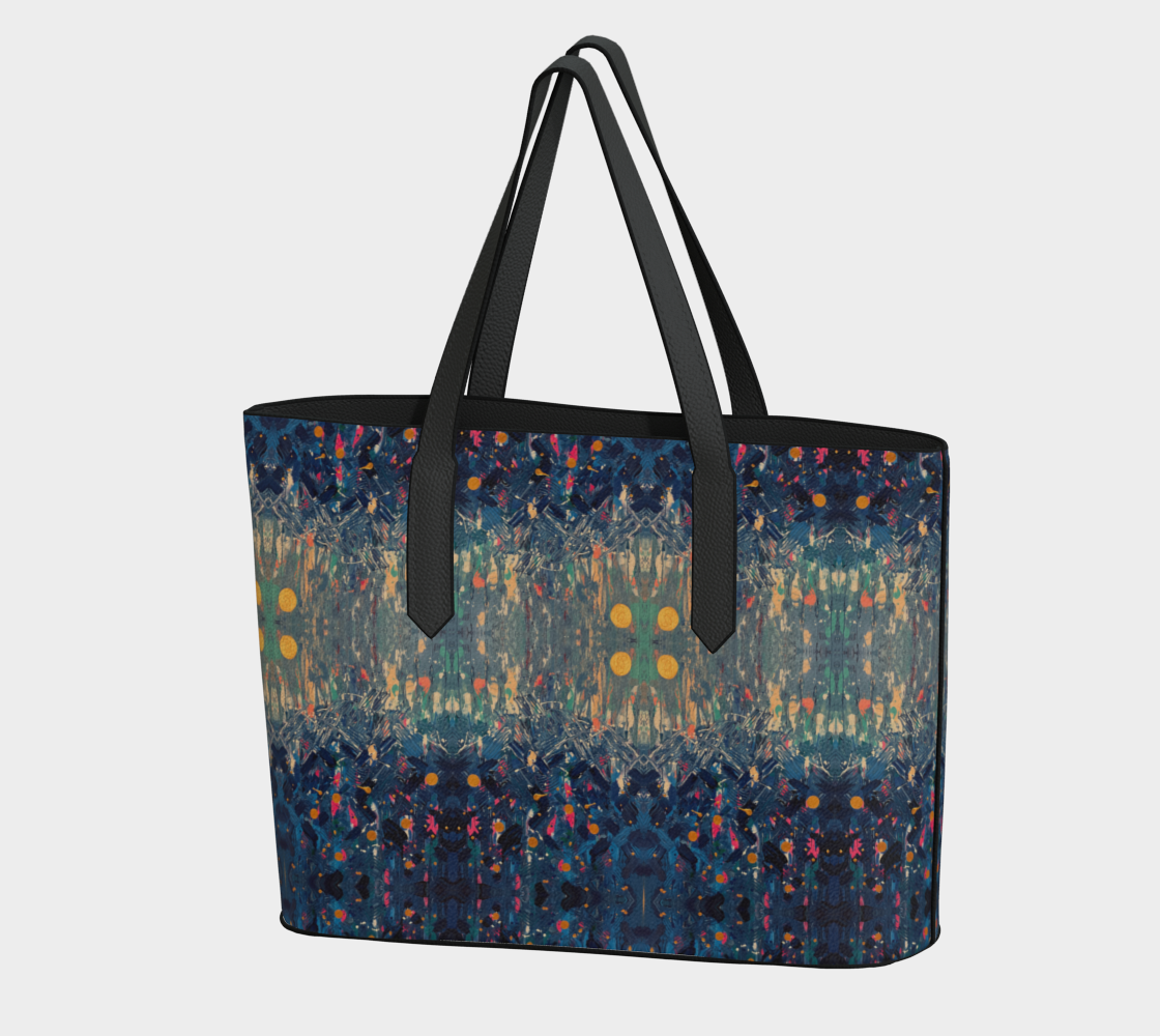 "Blue Mountain" Vegan Leather Tote #2