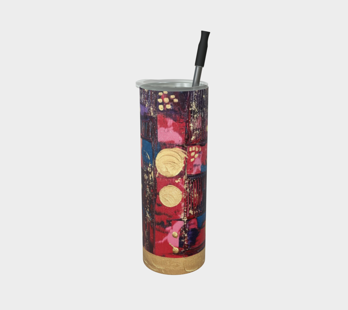 "Longing for Peace Patchwork" Tumbler (Red, Pink, Purple)