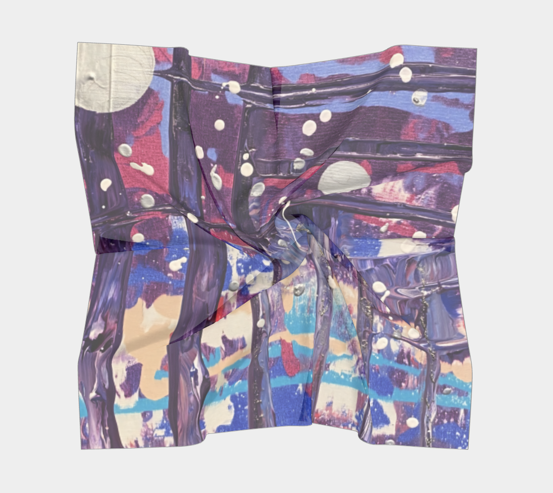 "1972" Square Scarf (Purple, Mauve, Pink)