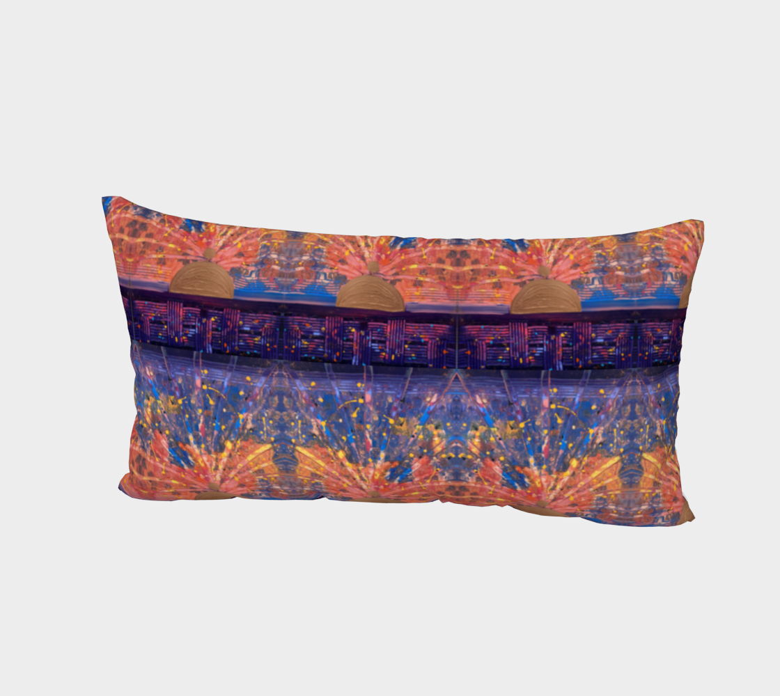 "Purple Dawn" Bed Pillow Sham #3 (Purple, Blue, Orange)