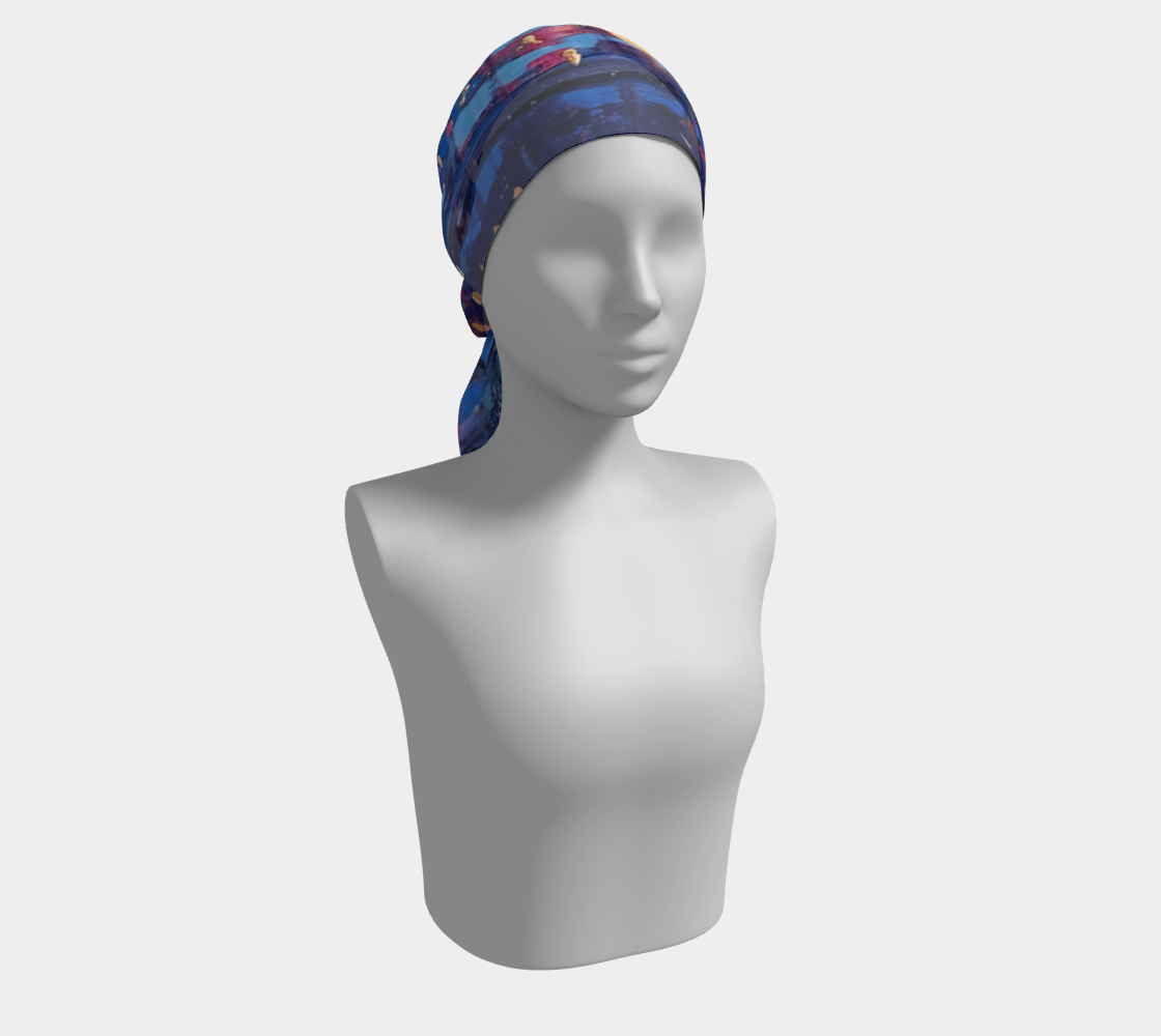 "Rain Day" Long Scarf (Blue, Purple, Pink)