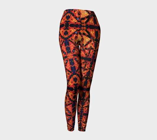 "Passion Puzzle" Leggings (Purple, Orange)