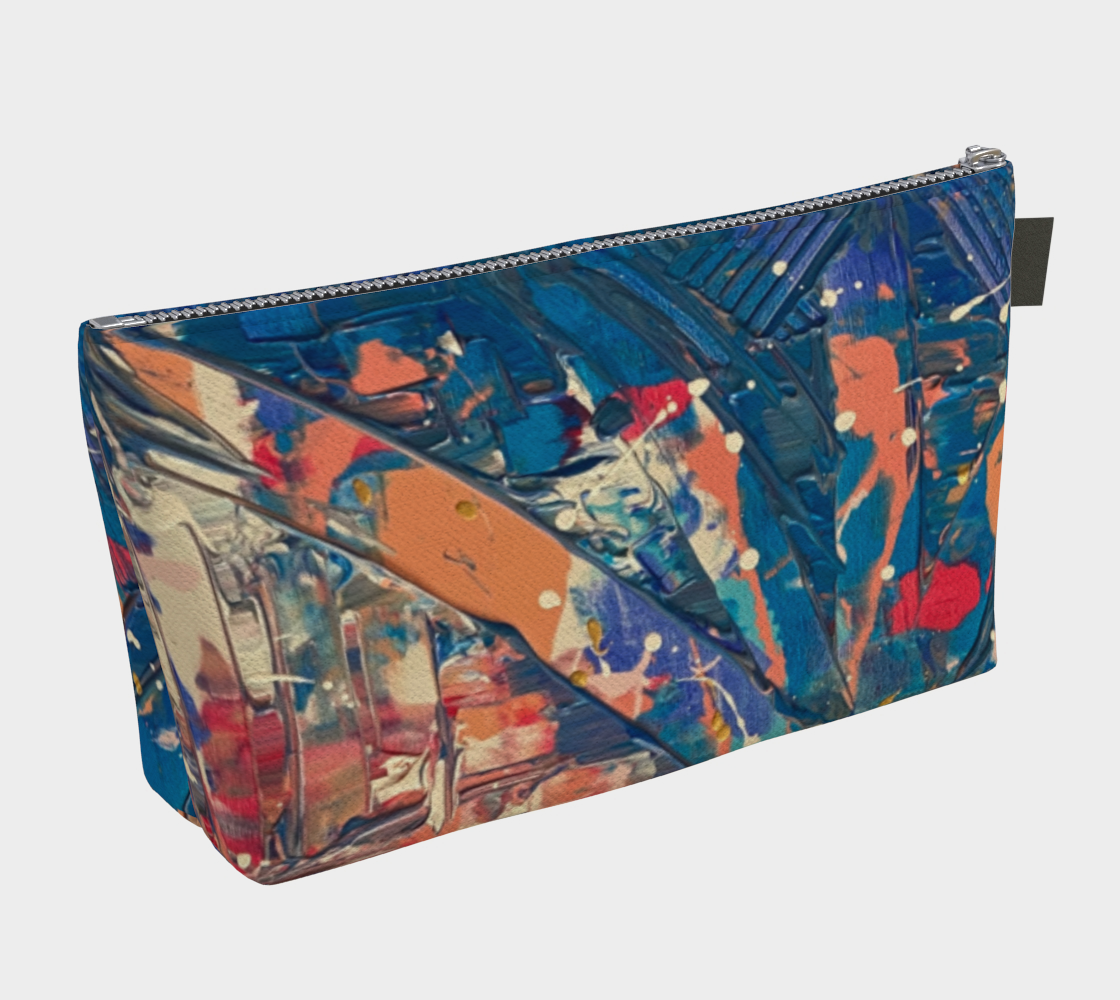 "Pol Roger Everyday" Make Up Bag (Blue, Pink)