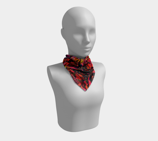 "Mercy" Square Scarf (Orange, Pink, Purple)