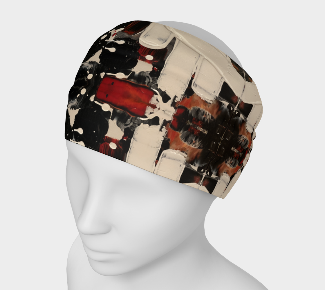 "If We Can See It" Headband #2 (Black, White, Orange)