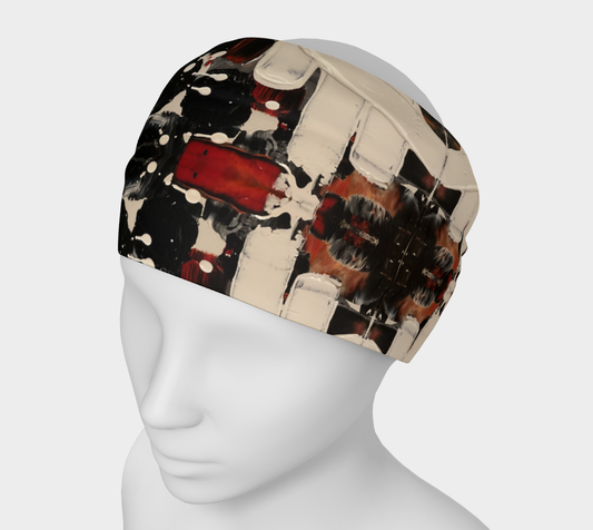 "If We Can See It" Headband #2 (Black, White, Orange)