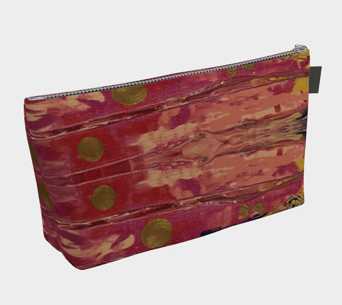 "Pink" Make Up Bag (Pink, Yellow)