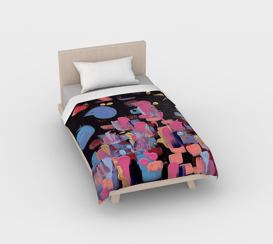 "Winter Night" Duvet Cover (Purple, Pink, Blue)