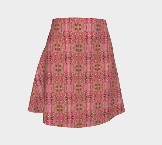 "Gratitude" Flare Skirt (Pink, Gold)