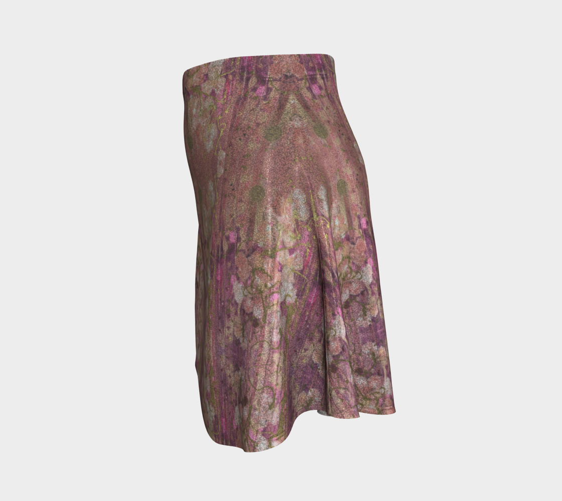 "Seeding Hope" Flare Skirt (Pink, Gold)