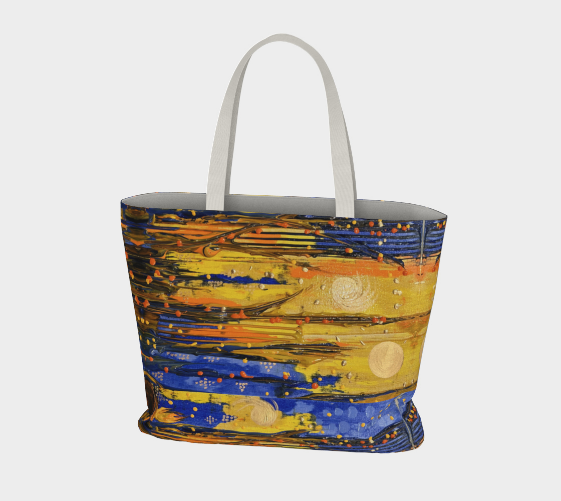 "Holy Ascent" Large Tote (Yellow, Blue, Orange, Gold)