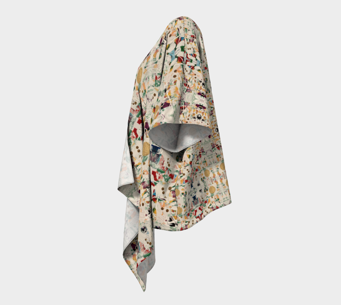 "Colours of Ice" Draped Short Robe (Multi)