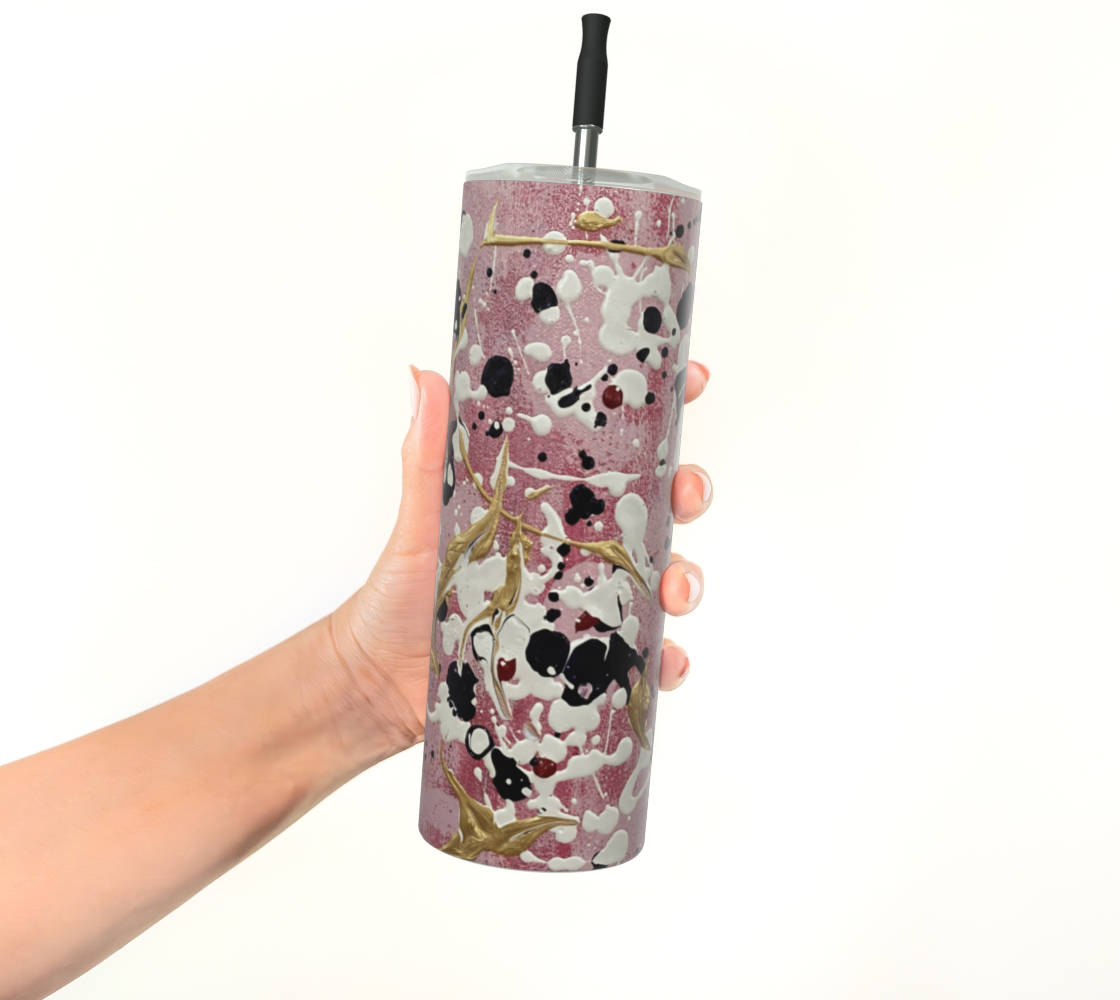"Cherry Blossoms" Tumbler (Pink, White, Purple)