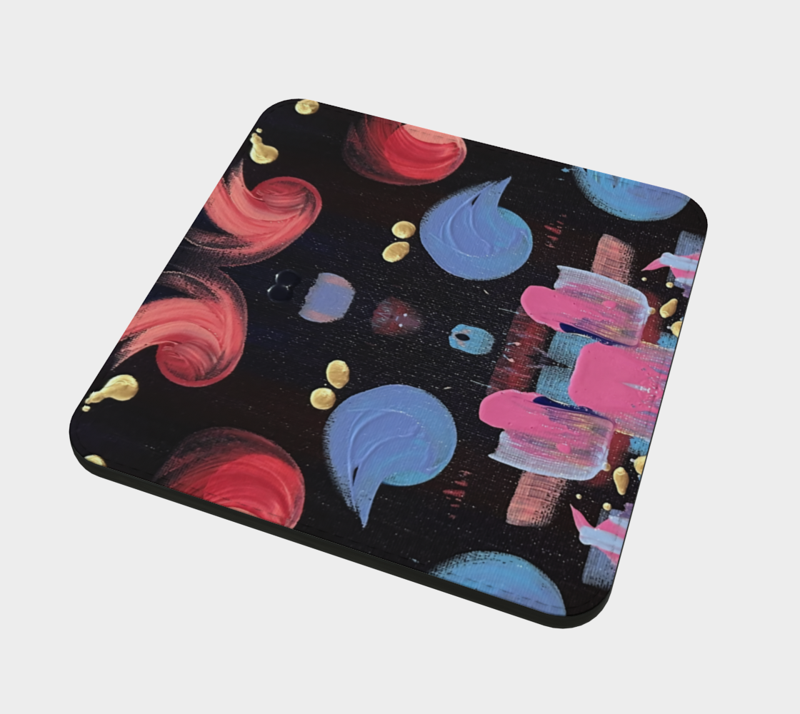 "Winter Night" Coaster  (Purple, Pink)