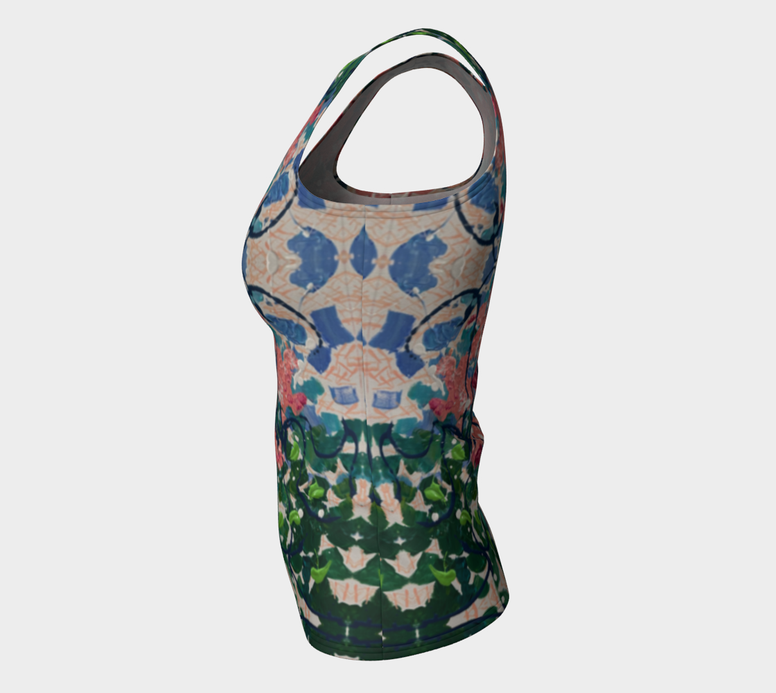 "Bridal Bouquet" Fitted Tank Top