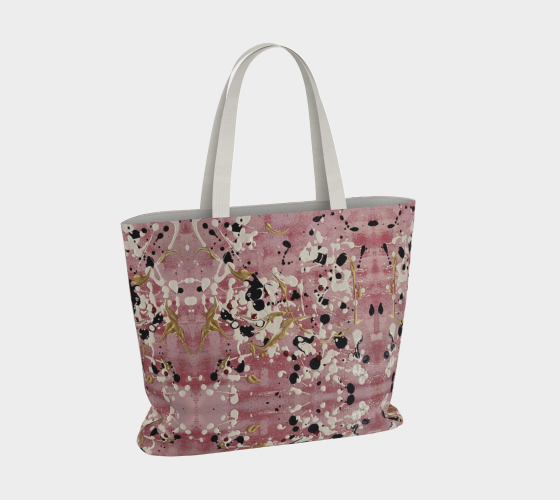 "Cherry Blossoms" Large Tote (Pink, White, Purple)
