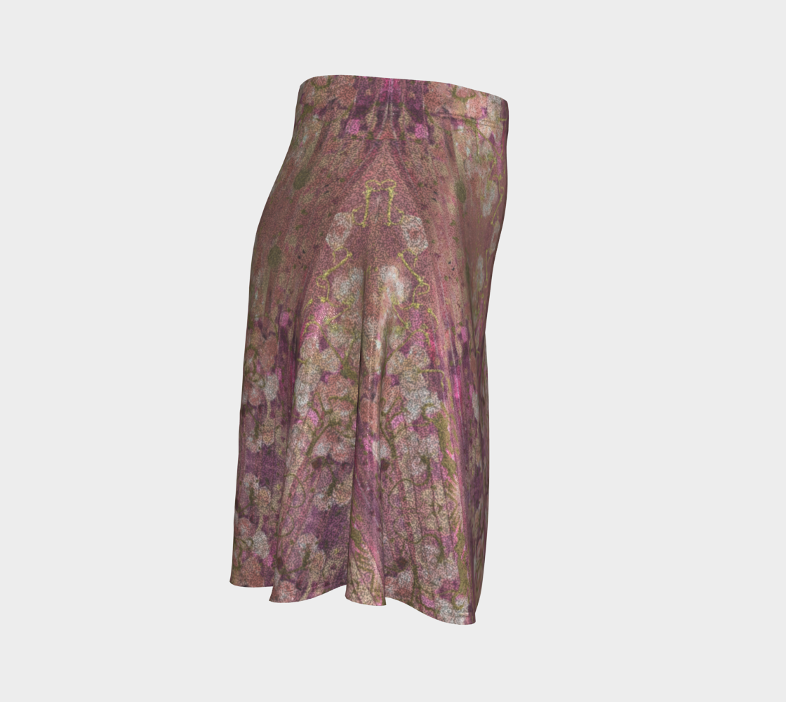 "Seeding Hope" Flare Skirt (Pink, Gold)