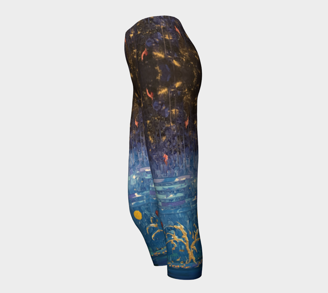 "Trees on Blue" Capris (Blue)