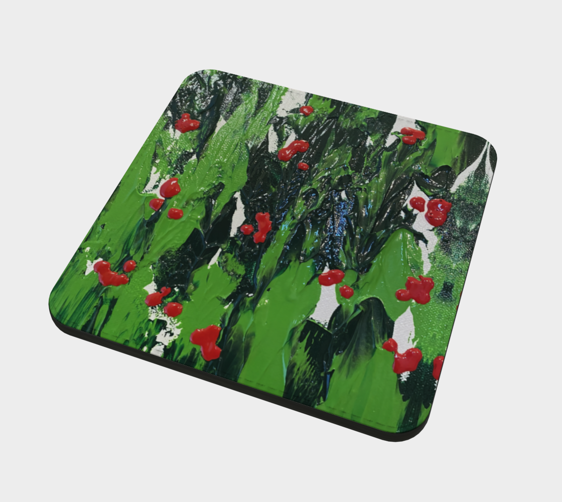 "Holly and Ivy" Coaster  (Green, Red)