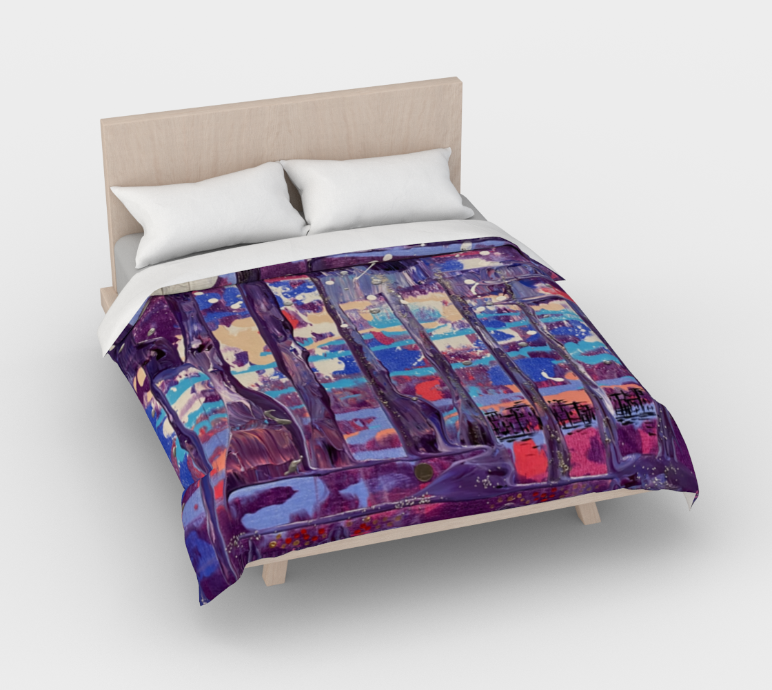 "1972" Duvet Cover (Purple, Pink, Blue)
