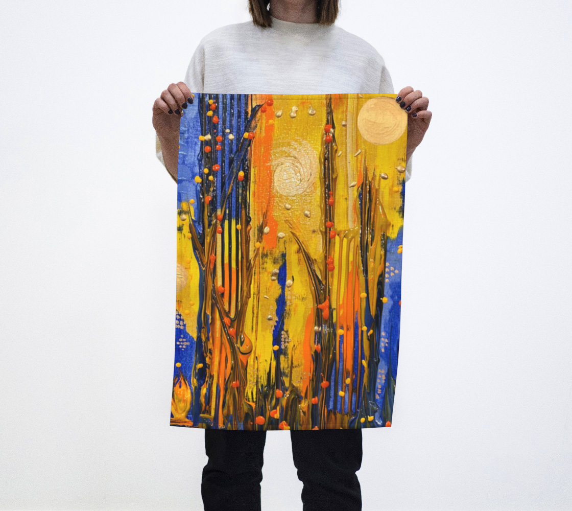 "Holy Ascent" Tea Towel (Yellow, Blue, Orange)