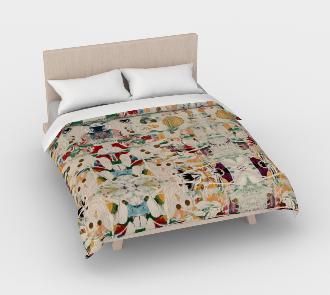"Ice" Duvet Cover ( Buff/White, Multi)
