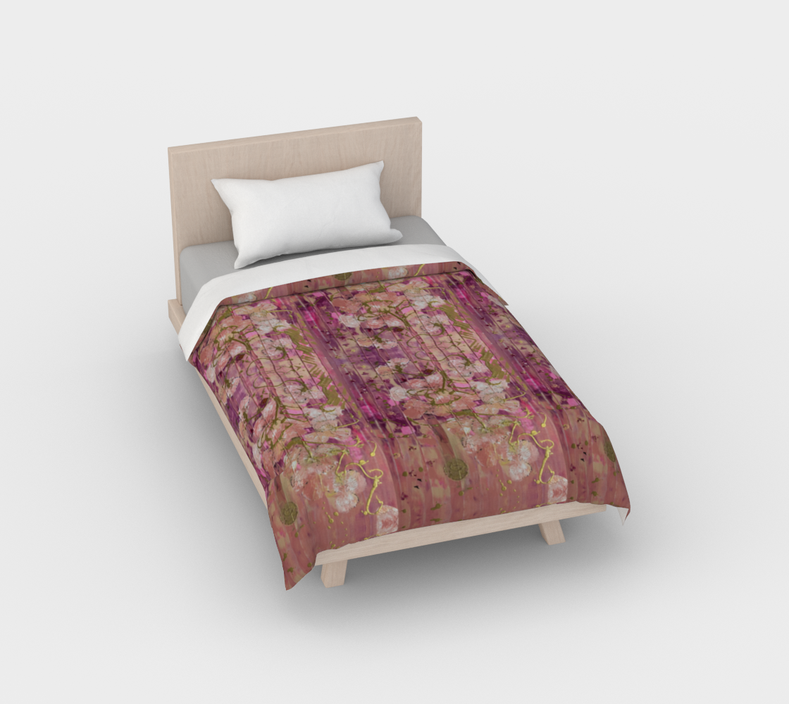 "Seeding Hope" Duvet Cover (Pink, Gold)