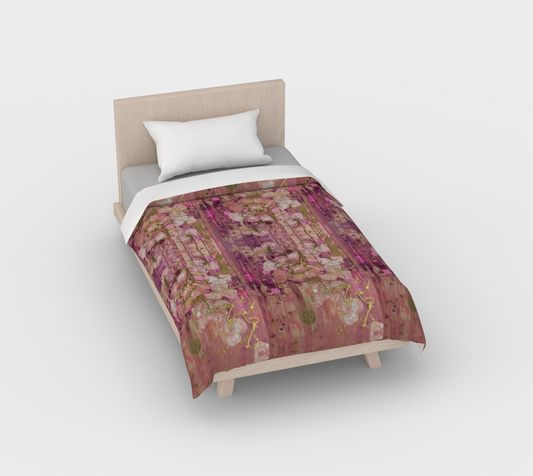 "Seeding Hope" Duvet Cover (Pink, Gold)