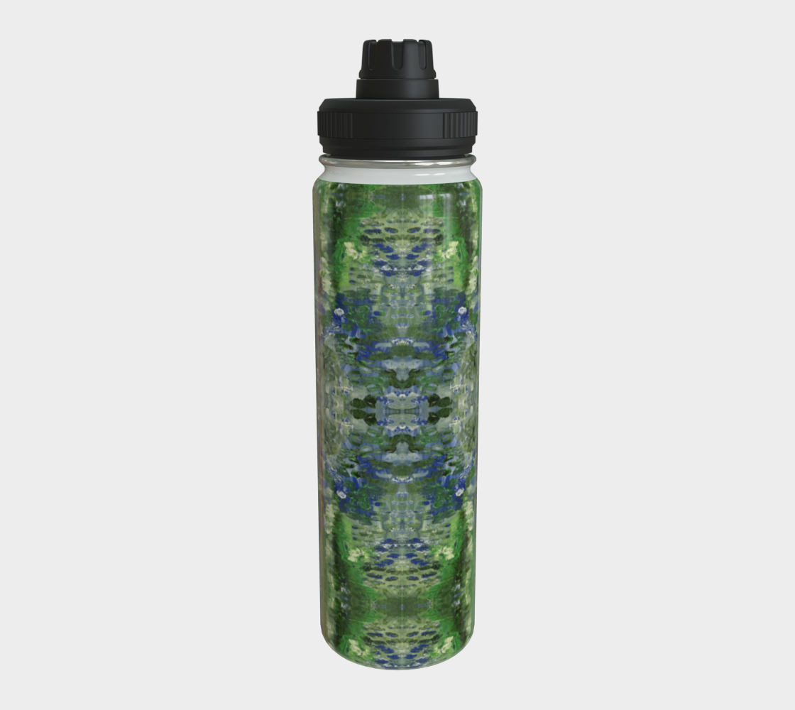 "Early Monet" Water Bottle (Green, Blue)