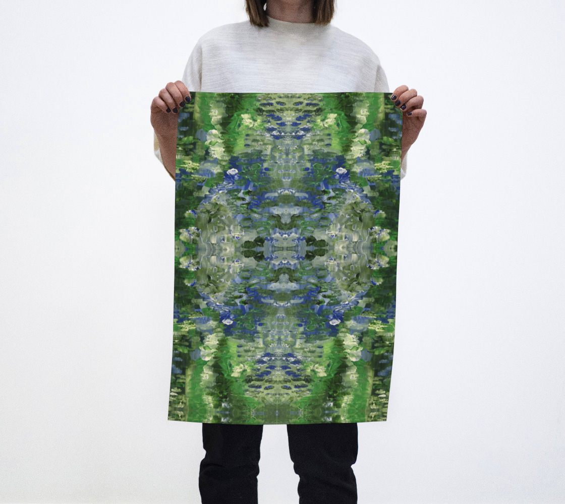 "Early Monet" Tea Towel (Green, Blue)