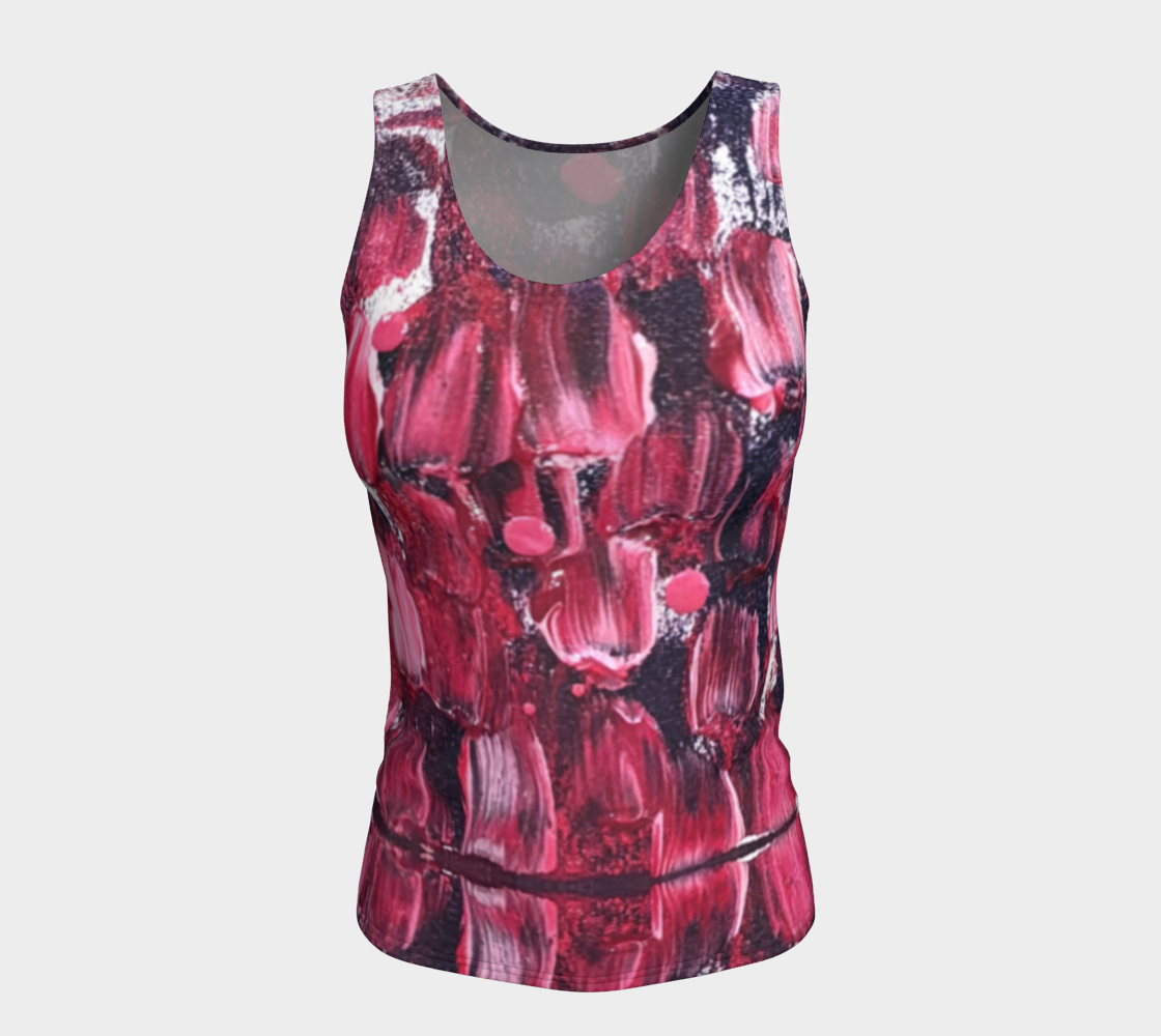 Pink Tulips Tank Top (Long)