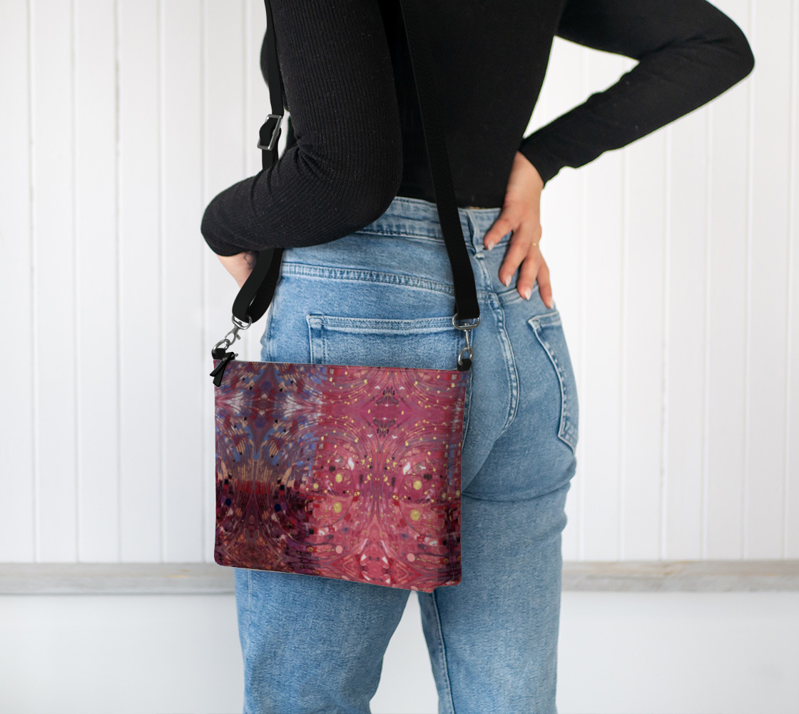 “My Valentine” Vegan Leather Crossbody (Pink, Purple)