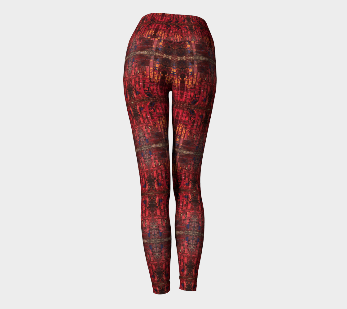 "Red" Yoga Leggings (Red, Orange)