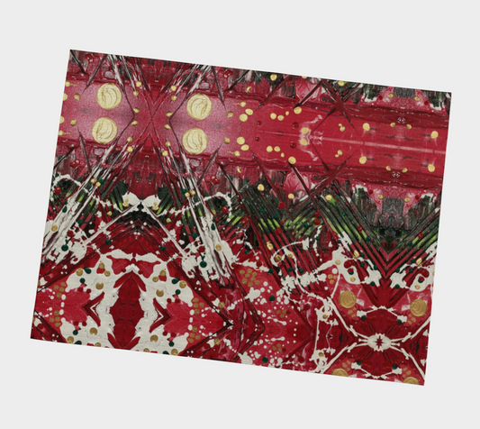 "Winter Trails" Christmas Placemat  (Red, Green)