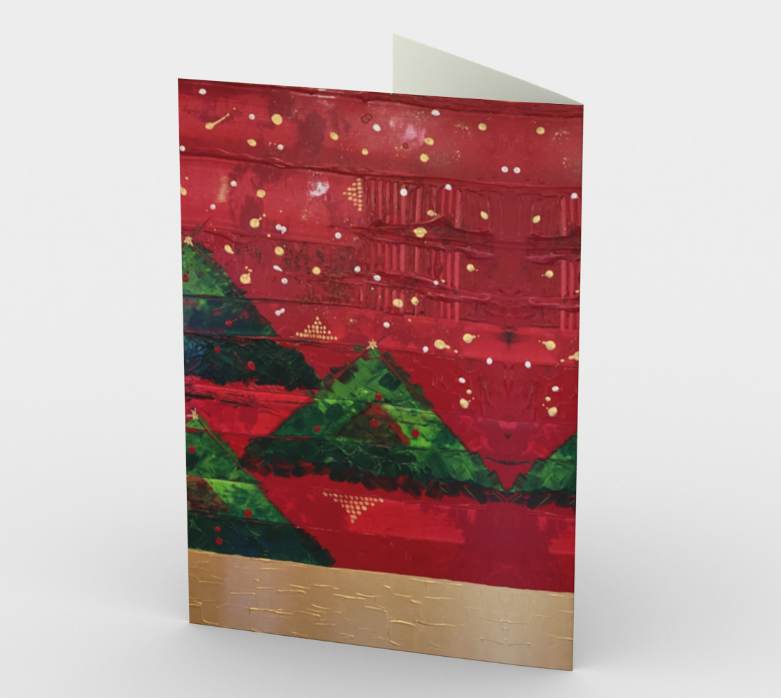 "Christmas Trees" Christmas Card in portrait
