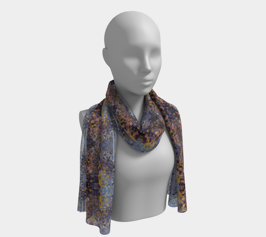 "April Rain" Long Scarf#3 (Lilac)