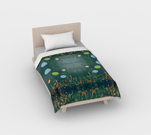 ”Northern Lights” Duvet Cover (Green, Blue)