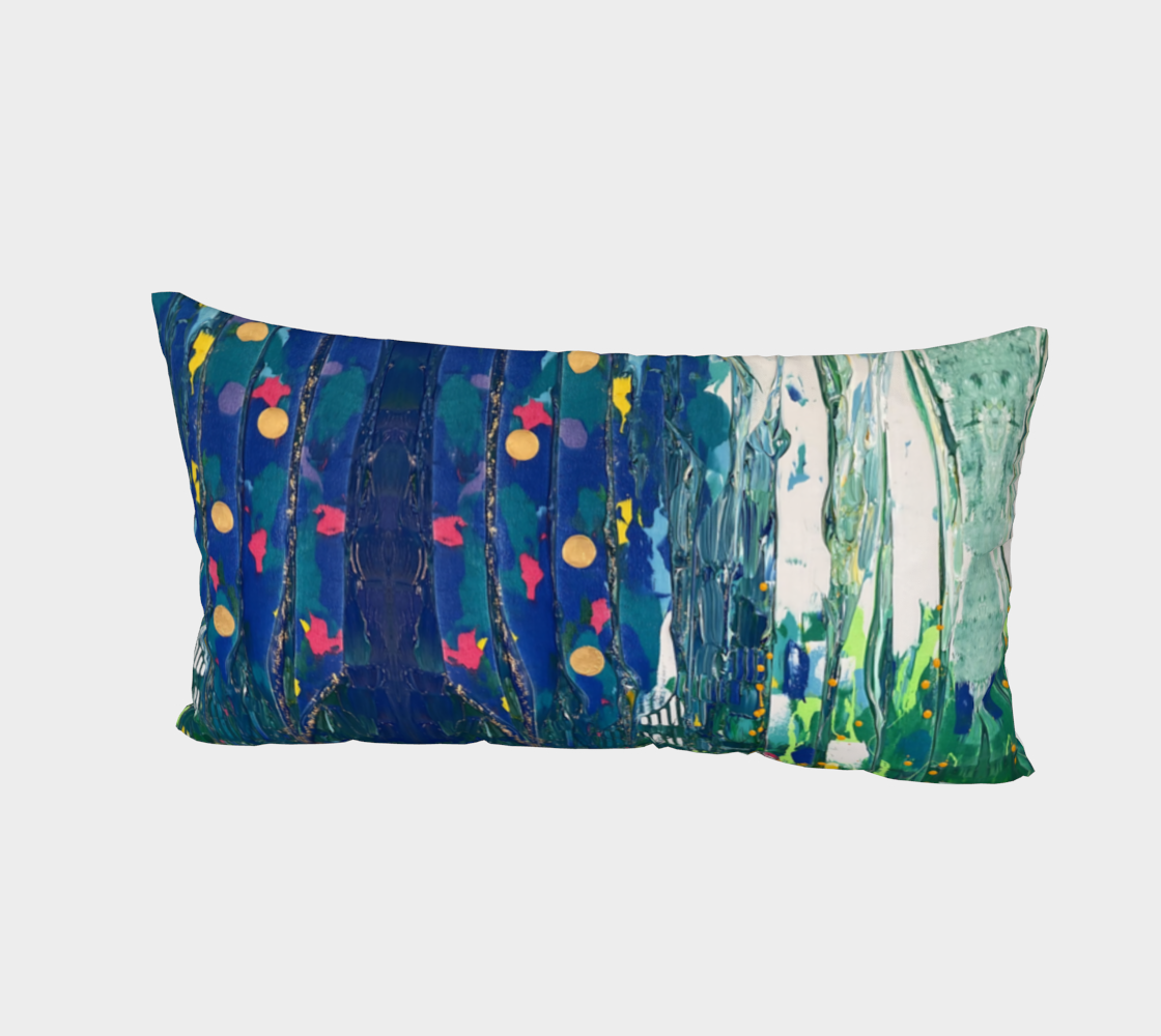 "By Monty's Marsh" Bed Pillow Sham (Blue, Green)