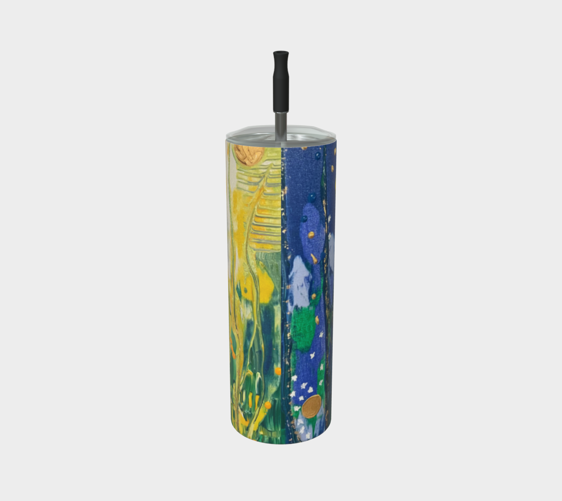 "Spring Awakening" Matte Tumbler (Blue, Yellow, Green)