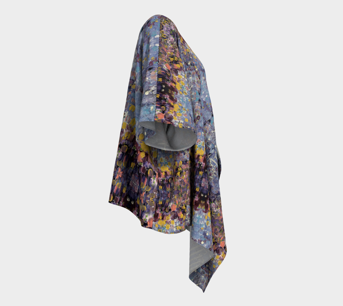 April Showers" Draped Kimono