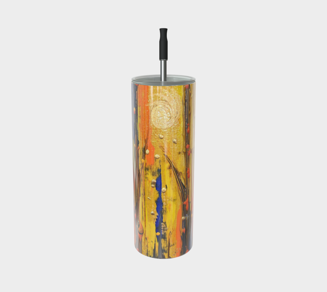 "Holy Ascent" Glossy Tumbler (Blue, Yellow, Orange)