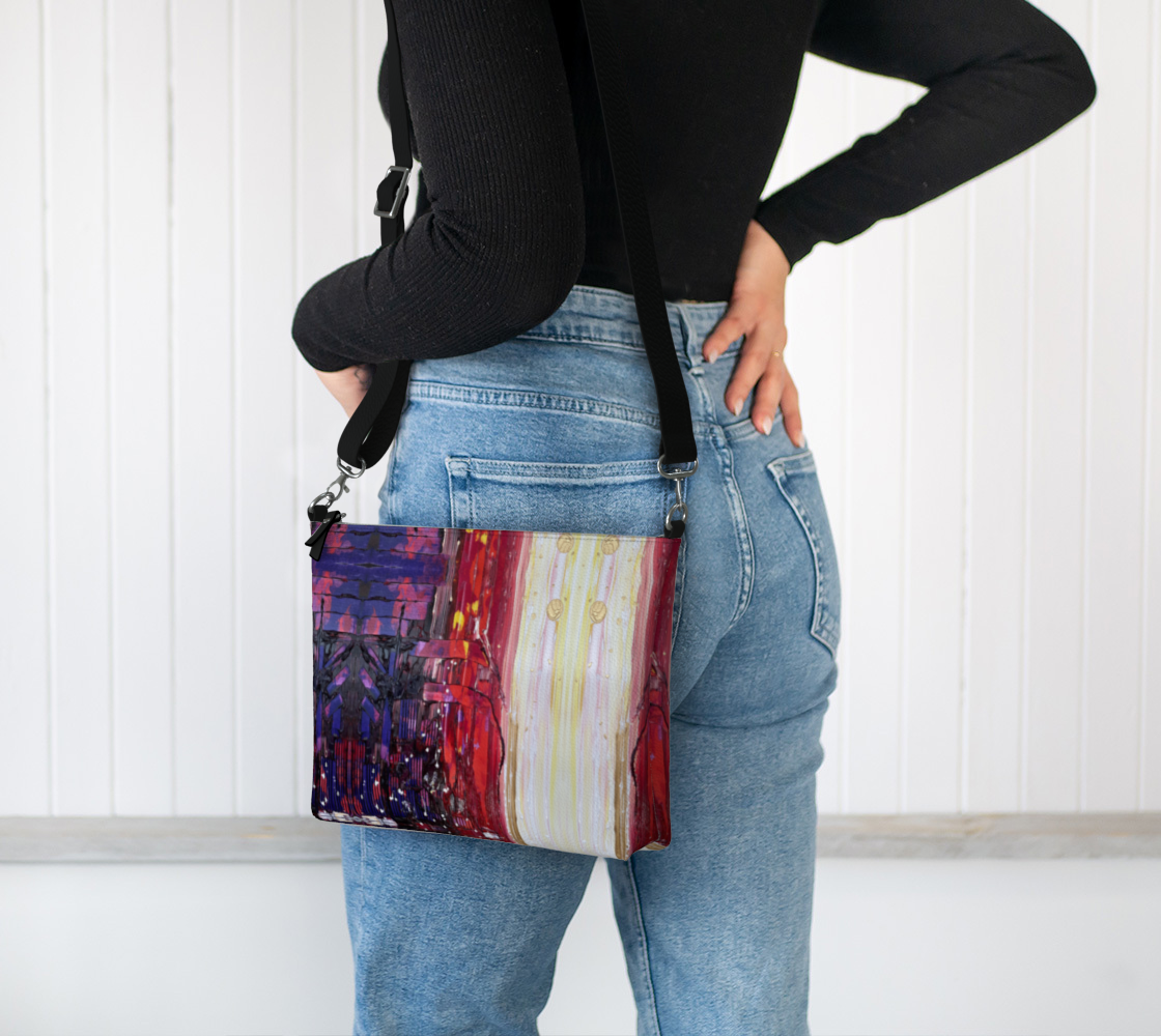 “Passion” Vegan Leather Crossbody Purse (Purple, Red, Yellow)