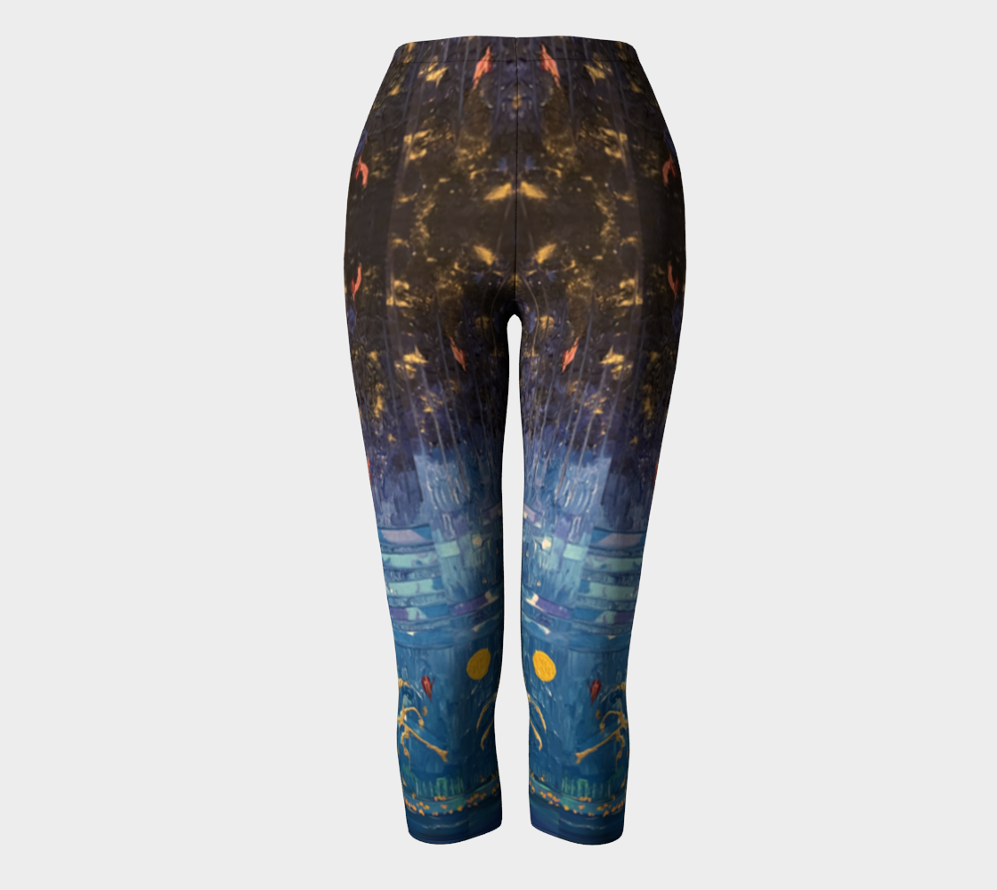 "Trees on Blue" Capris (Blue)