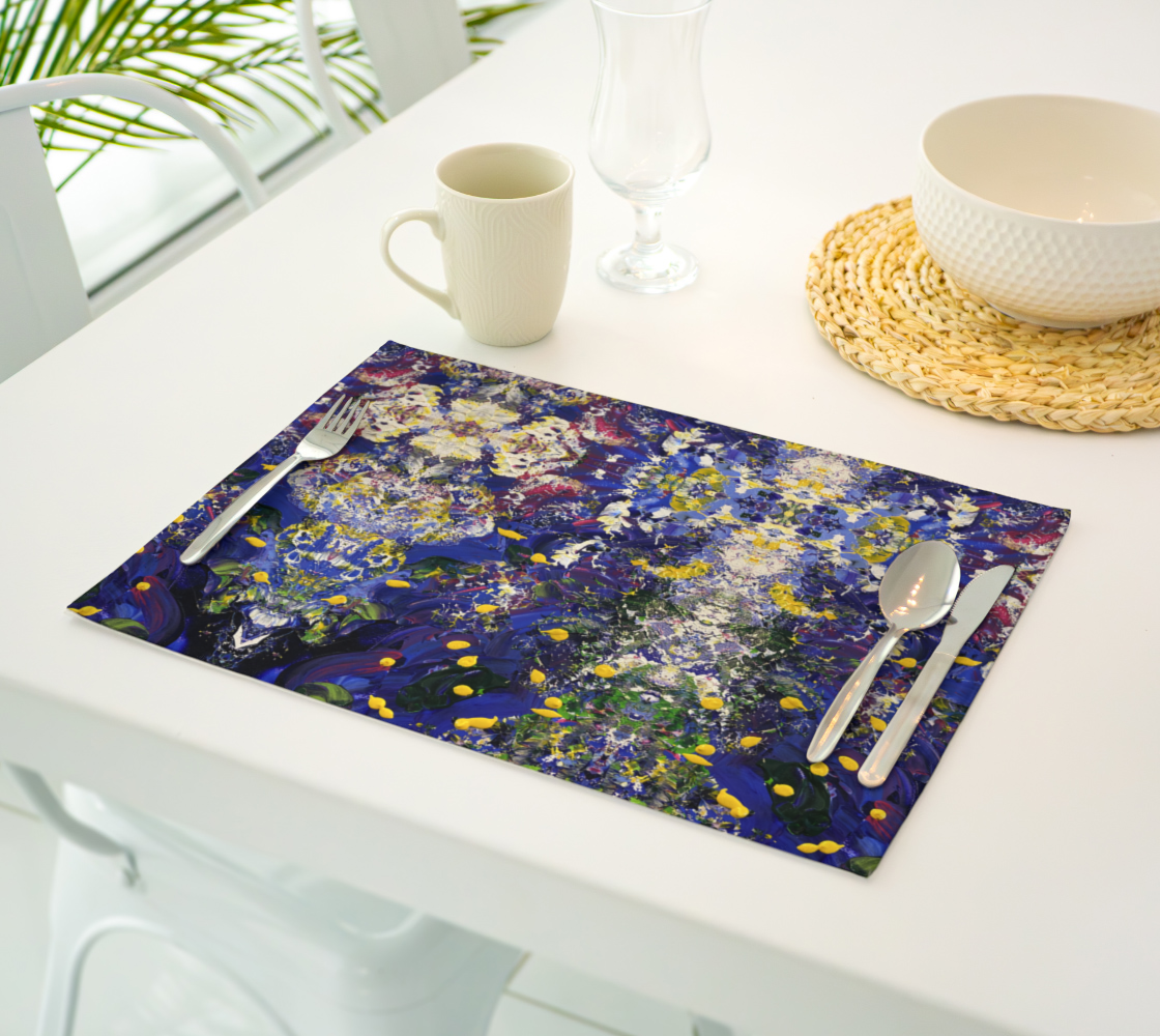 “Buttercups” Placemat (Purple, Yellow)